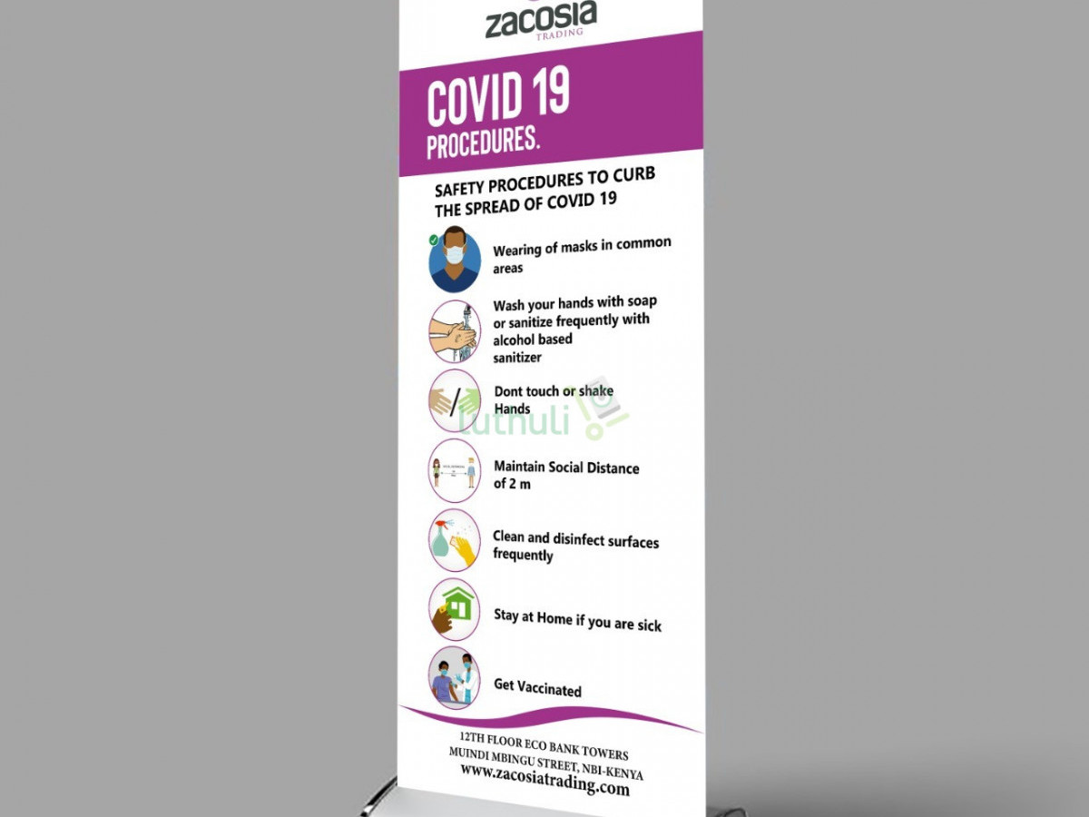 Broad Base Banner 85×200 CM Kenya | Portable