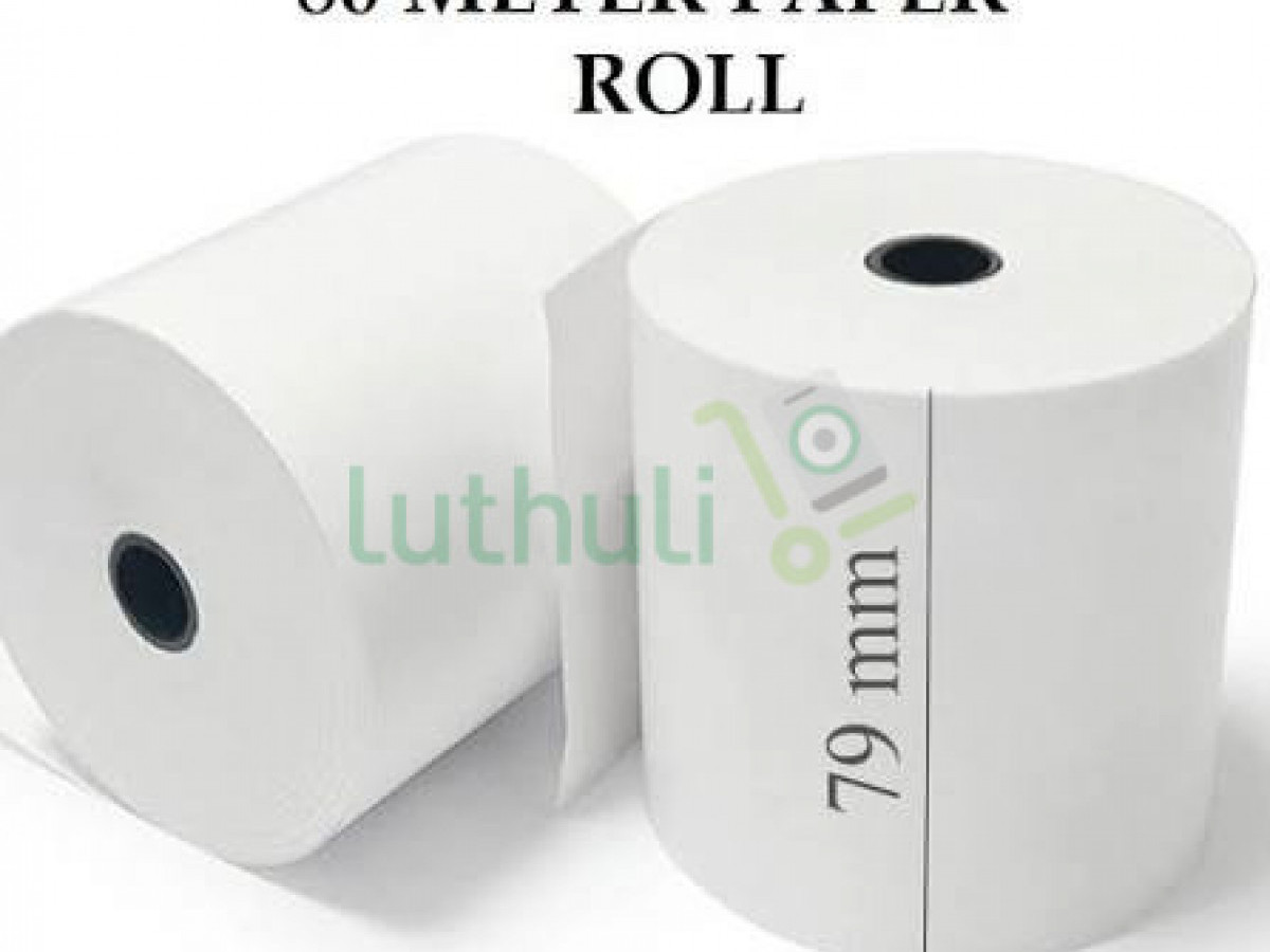 79 x 80 x 13mm 60 GSM Thermal Receipt Roll