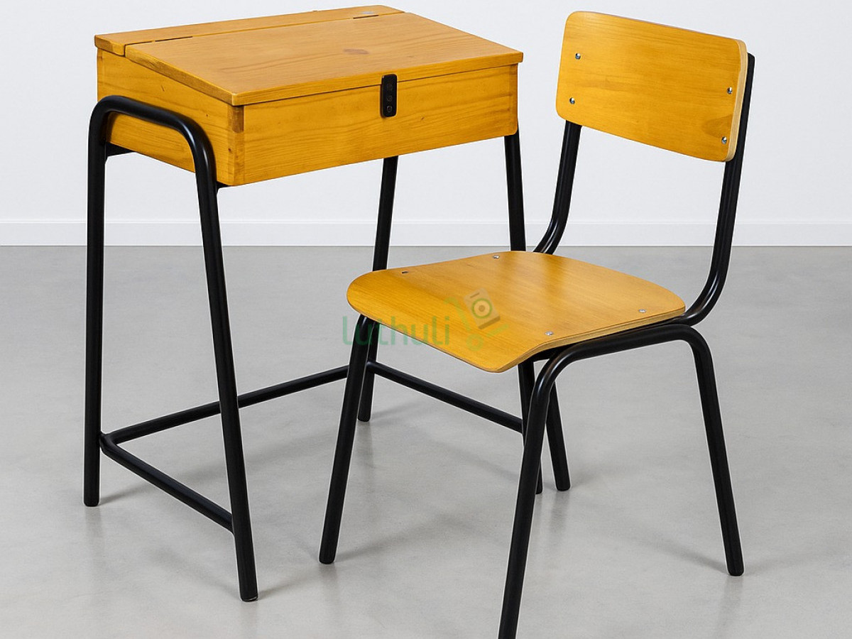 School Locker and Chair Set – Student Desk