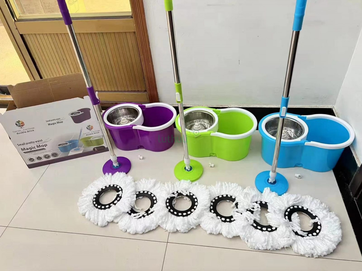 Metallic Spin Mop–Rotating Floor Cleaning Mop