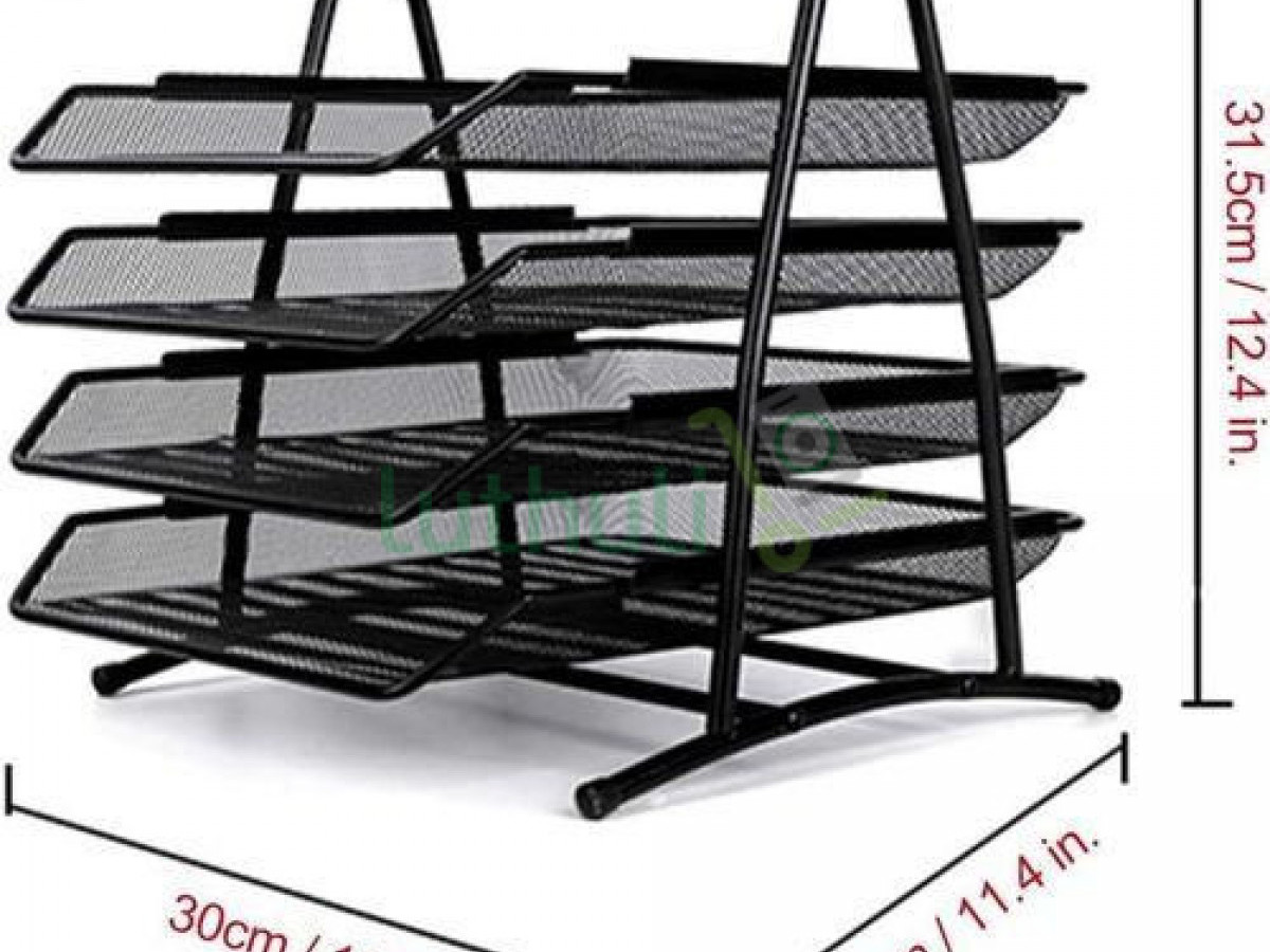 4 Tier Document Tray – Office Desk Organizer