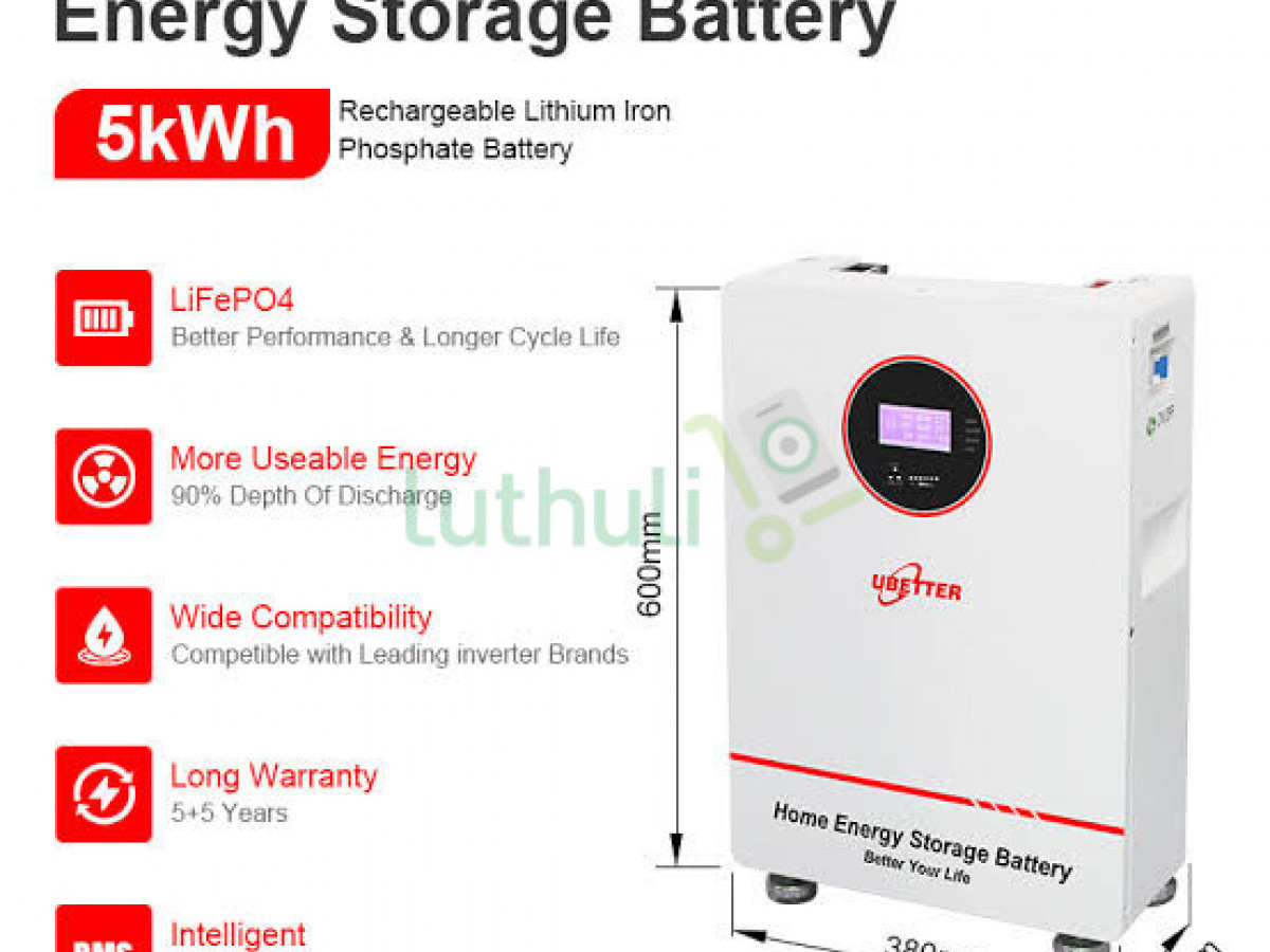 51.2V 100Ah Wall Mount LiFePO4 Battery