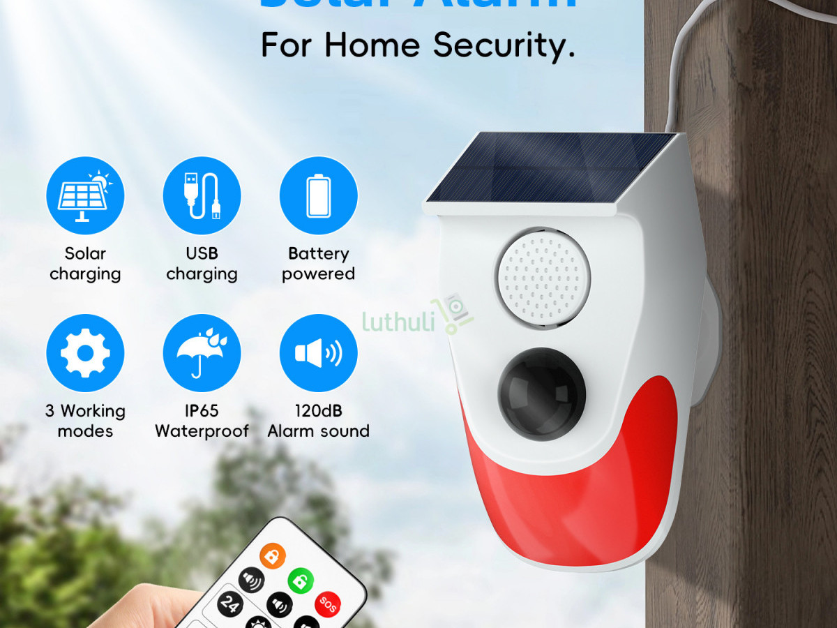 Solar Powered Infrared Motion Sensor Detector