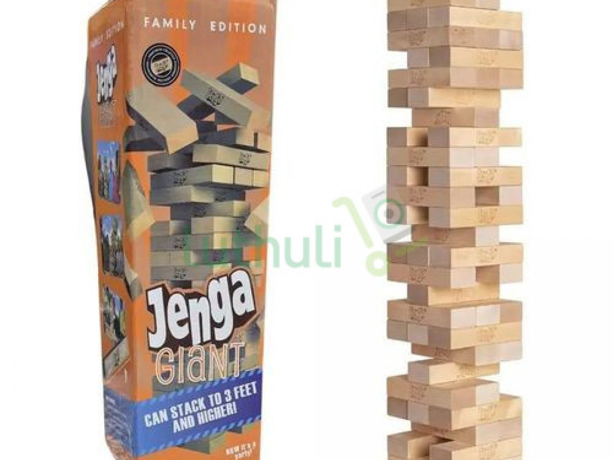 Wooden Jenga Tower Game for Kids & Adults