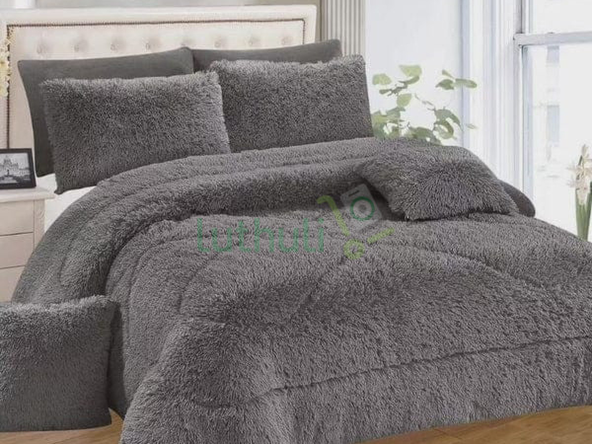 6pcs Fluffy Full(6*7) Duvet Set-colour varies