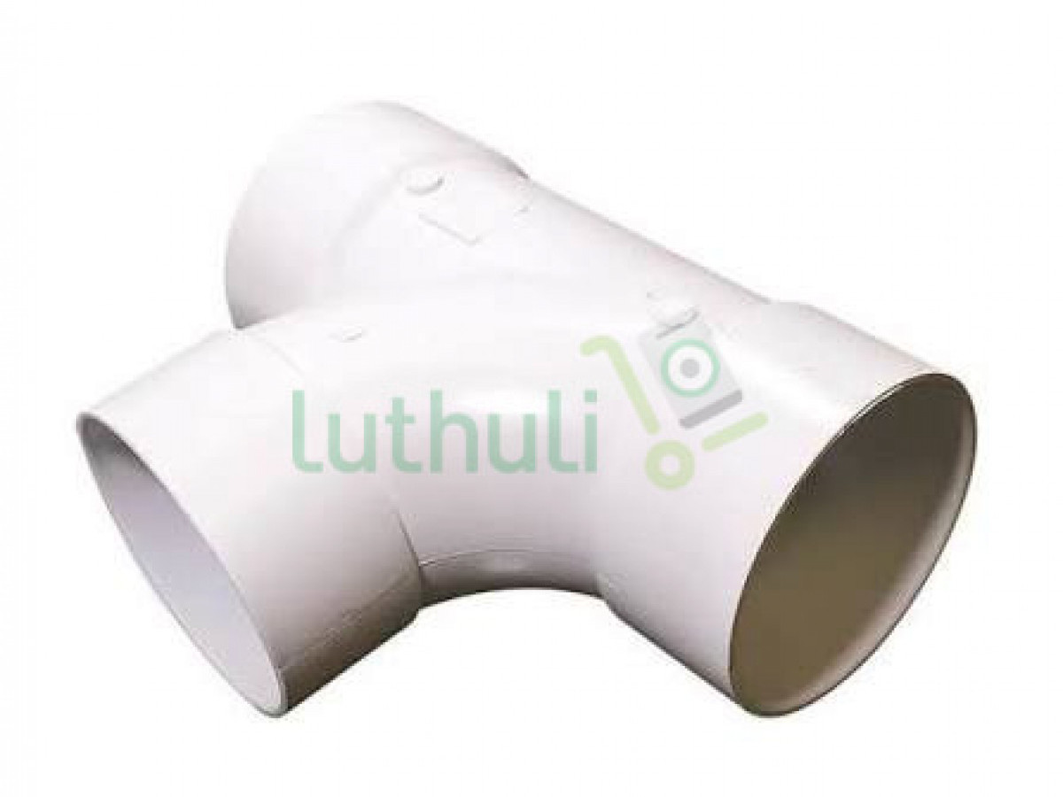 PVC White Tee Connector | Ventilation Duct