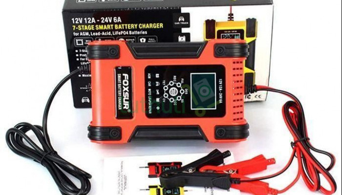 FOXSUR Lithium Battery Charger, 12V/24V 6Amp