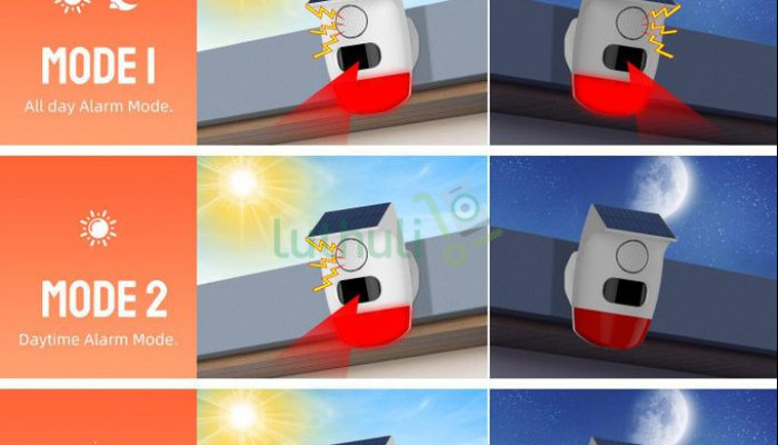 Security Wireless Solar Alarm with Flash Lamp