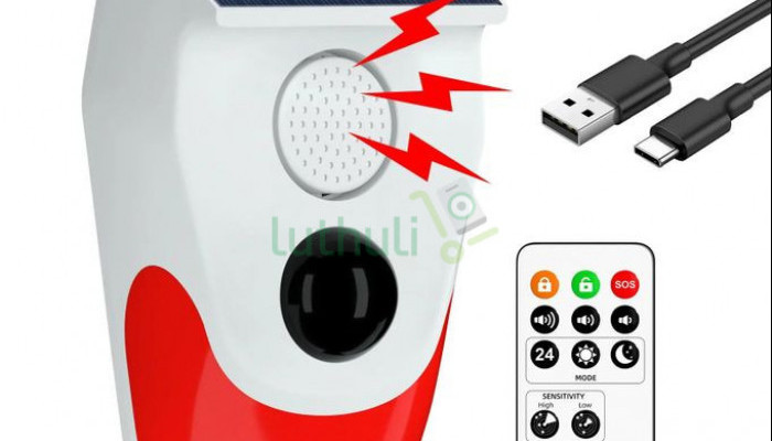 SolarPowered Infrared Motion Sensor Detector Alarm Outdoor/indoor