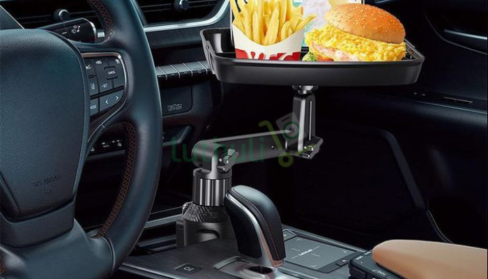 Adjustable Extendable Arm Flexible Car Cup Holder & Food Tray