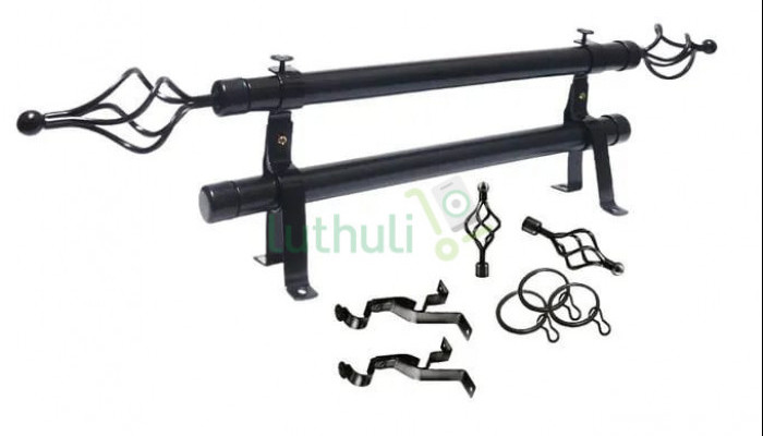 Elegant black gold window hangers for curtains