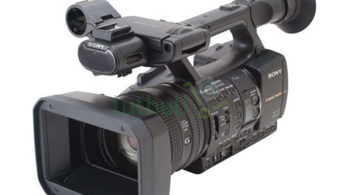 Professional Sony camcorder with XLR audio and broadcast-quality