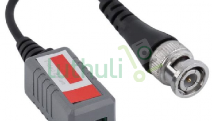 Compact video balun for transmitting CCTV signals over UTP cable